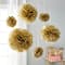 12 Packs: 6 ct. (72 total) Gold Paper Pom Poms by Celebrate It™